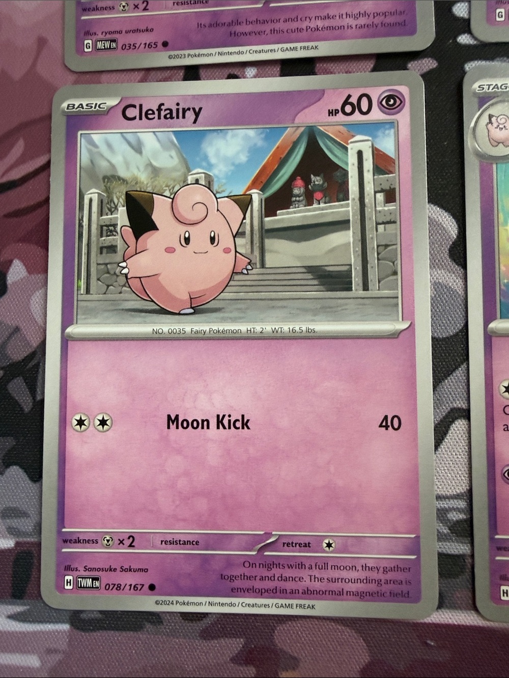 Clefairy & Clefable Evolution Lot | Twilight Masquerade + Pokémon 151 | ✨5/25 - Picture 4 of 6